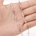 Moda de venda a quente jóias de aço inoxidável Senhoras em forma de coração Dolphin Cross Cross Silver Jewelry Colar